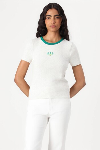 Remera Rib Mujer Baize Green 421