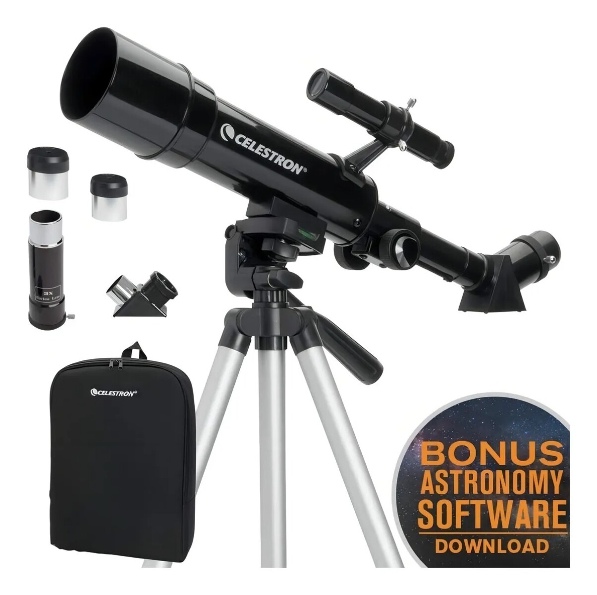 Celestron ® Telescopio De Viaje Refractor 50mm Con Maleta 