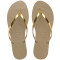 Sandalias de Mujer Havaianas You Metalic Beige Arena - Dorado Metalizado