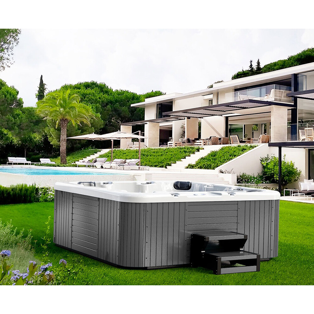 SPA EXTERIOR 3 PERS.GRIS C/COBERT.NEGRO Spa Exterior 3 Pers.gris C/cobert.negro