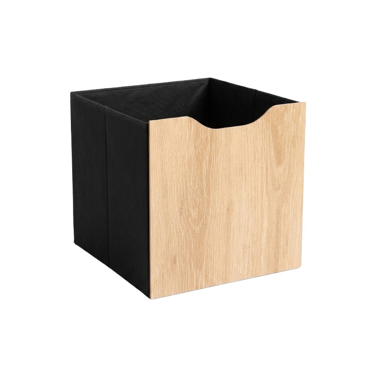 CAJA ORGANIZADORA BEIGE/NEGRO 30X30CM 