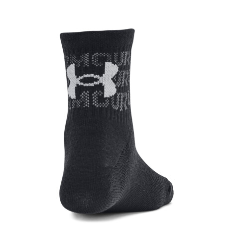 Medias Unisex Under Armour Pack X3 Yth Essential 6P Qtr Blanco - Negro - Gris