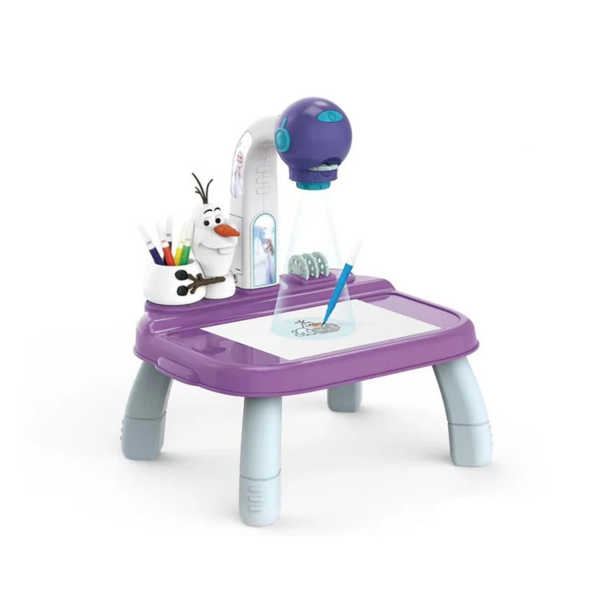 Mesita Proyector Disney Frozen 2 Con Olaf Para Dibujar - VIOLETA 