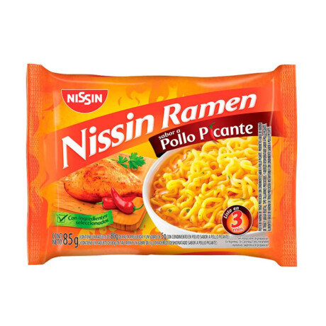 Pasta instantanea Nissin Ramen 85g Pollo Picante Pasta instantanea Nissin Ramen 85g Pollo Picante