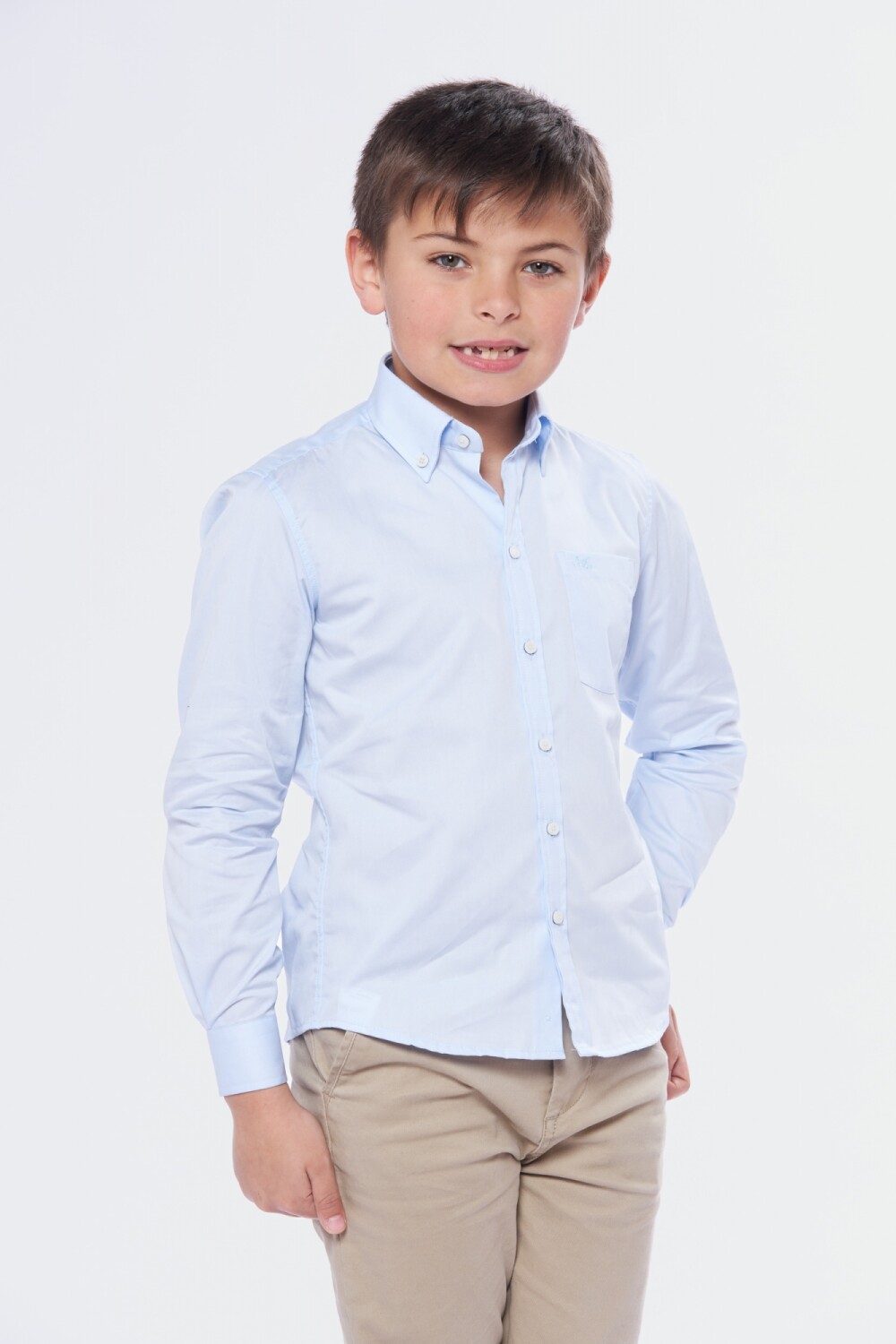 CAMISA LISA Celeste