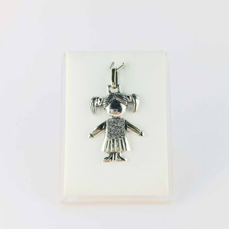 Colgante de plata 925 y double en oro 18 ktes con circonia. Línea Kids Colgante de plata 925 y double en oro 18 ktes con circonia. Línea Kids