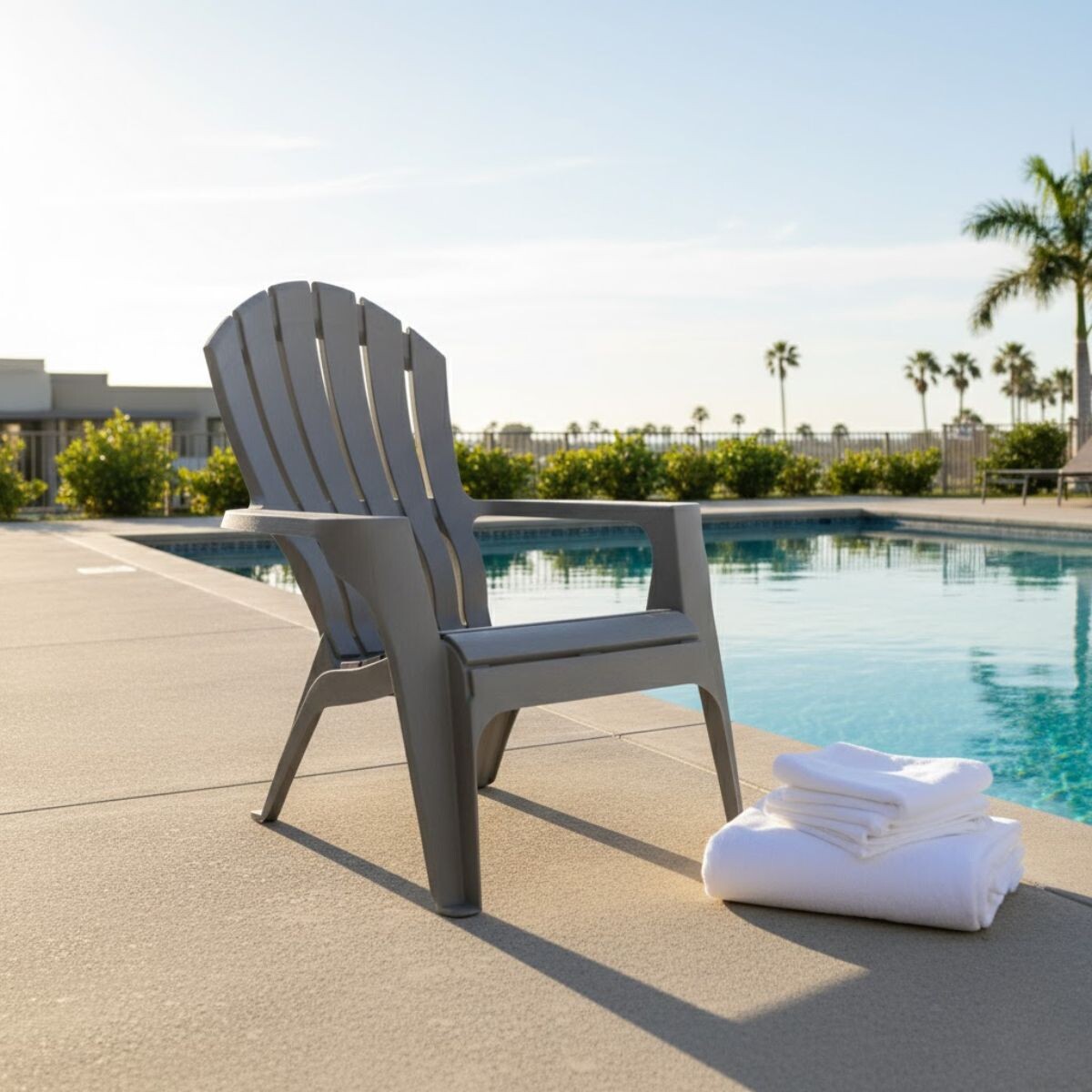 Sillón de jardín exterior plástico Miami - GRIS 
