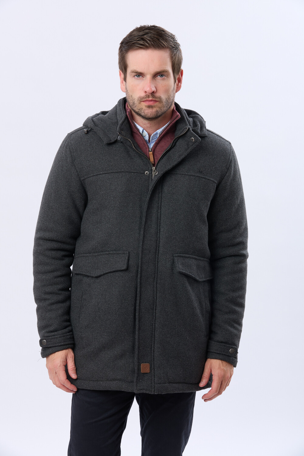 SACO DE PAÑO CON CAPUCHA Gris