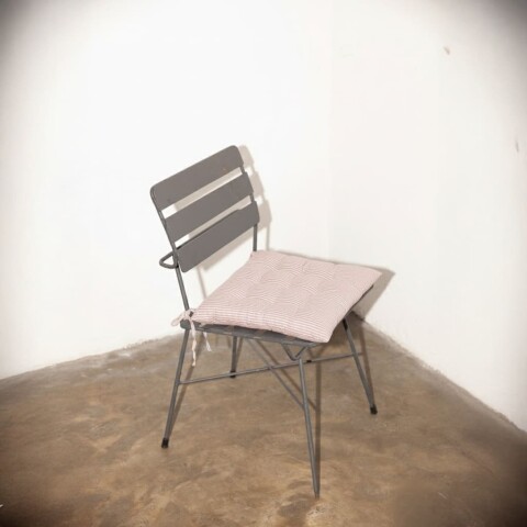 Almohadón para silla rayas rojo