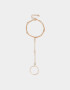 Pulseras Flexibles Pulsera Flexible Con Anillo Unido - Dorado