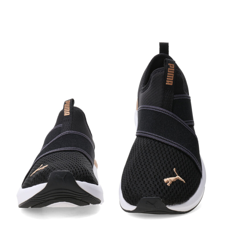 Championes de Mujer Puma Softride Harli Slip On Negro - Dorado