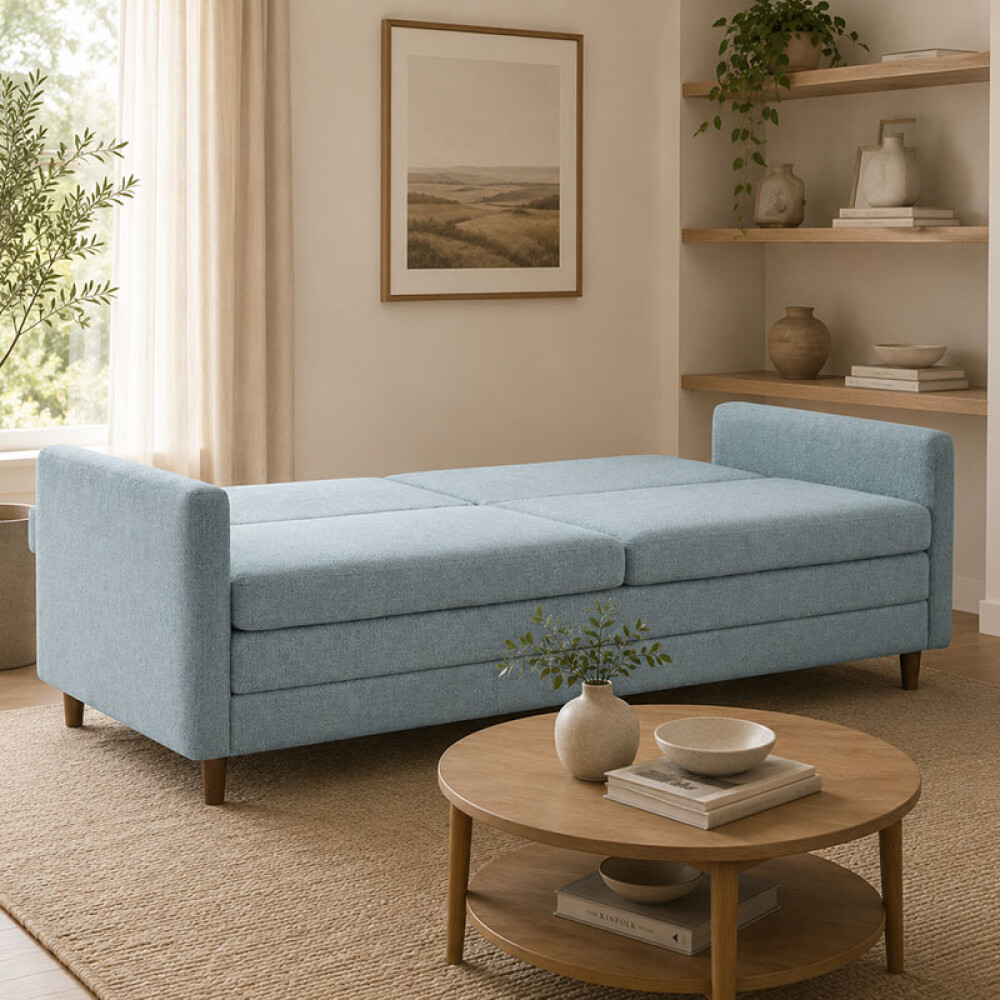 SOFÁ SILLÓN CAMA AUDAX 2 CUERPOS verde