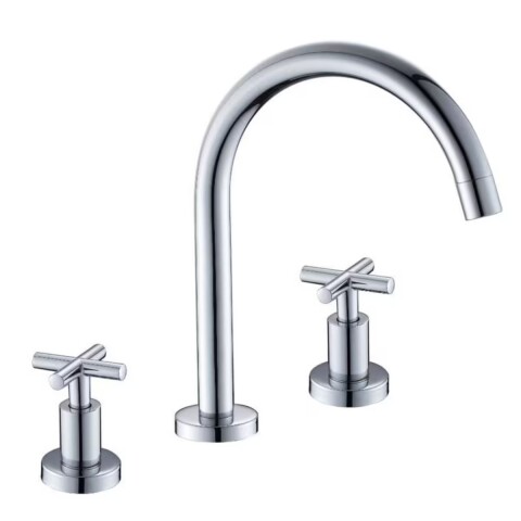 Griferia de lavatorio Bimando de mesada Kiev Cromado Brillante Griferia De Lavatorio Bimando De Mesada Kiev Cromado Brillante