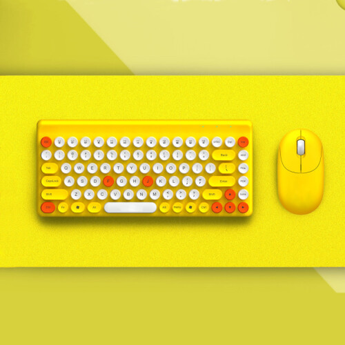 Teclado Y Mouse Inalámbrico Mofii 2.4 G - Amarillo Qw02 Teclado Y Mouse Inalámbrico Mofii 2.4 G - Amarillo Qw02
