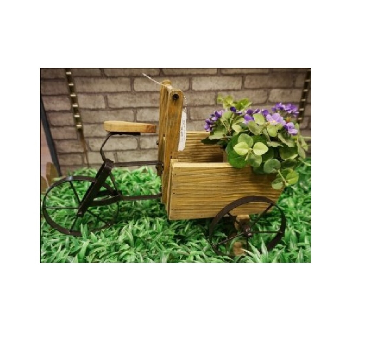 Bicicleta De Jardin De Madera Tamaño: 40x19x26cm 