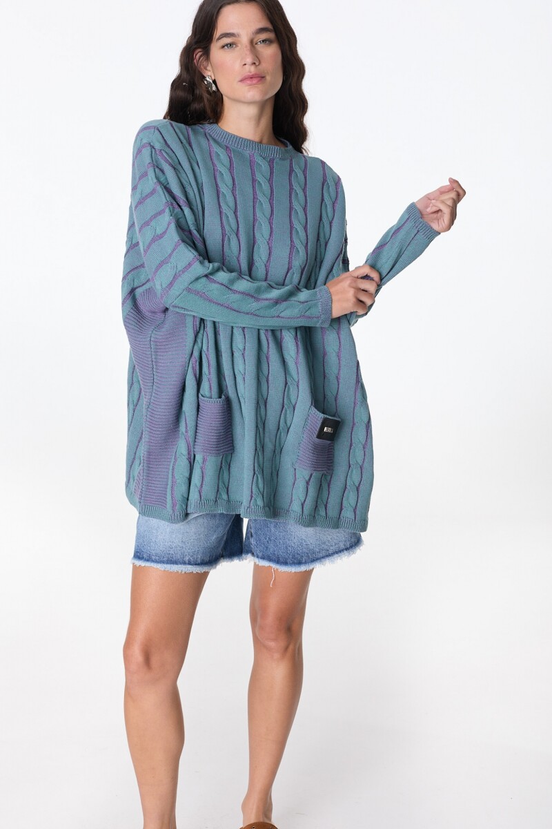Sweater Oceano Verde Lila