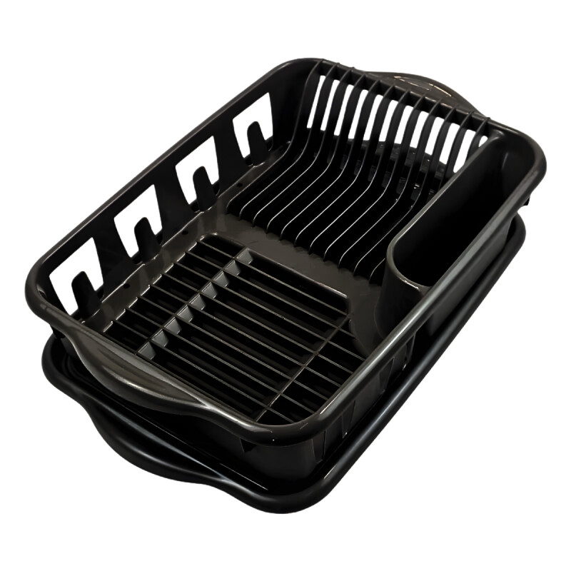 Escurridor de platos con bandeja NEGRO