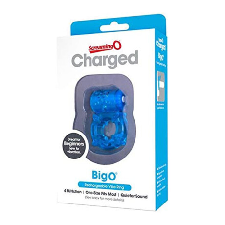 Anillo Vibrador Recargale Charged Big O Azul