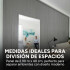 Panel Divisor Separador Ambientes 2,4 x 2,90m + 2 Rieles 3m Gris 1