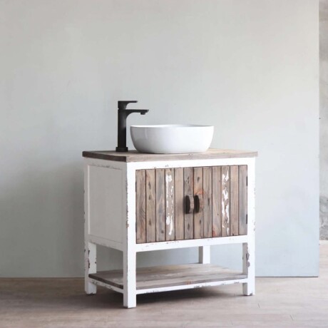 MUEBLE DE BAÑO 80 CM MADERA BLANCO AIMANN