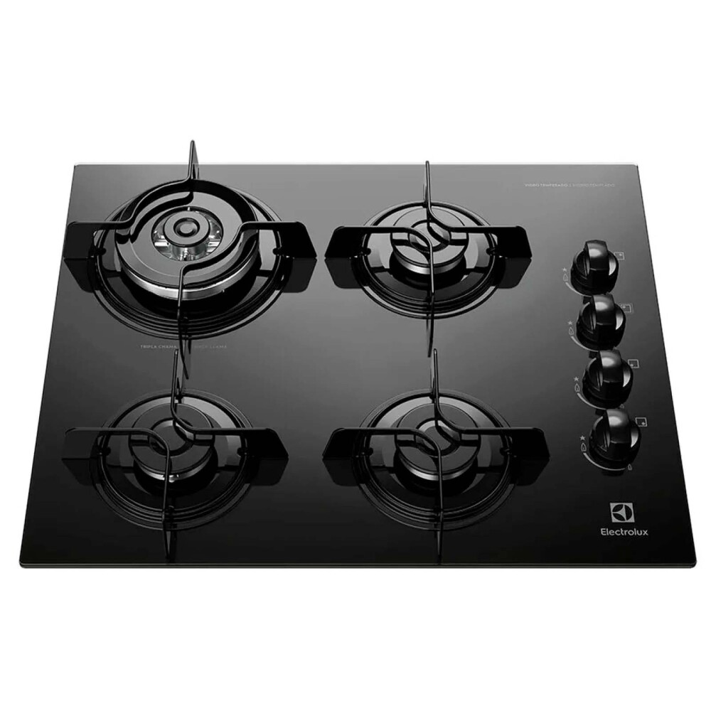 ANAFE 4H ELECTROLUX VIDRIO-TEMPLADO NEGRO KE4TP