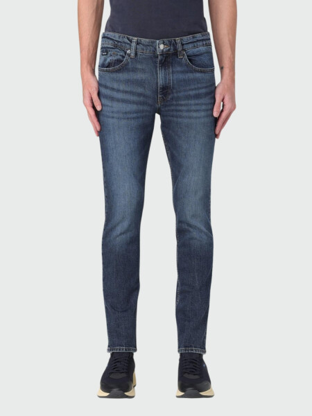 BOSS Jeans Slim Fit de Denim Azul Alta Automática