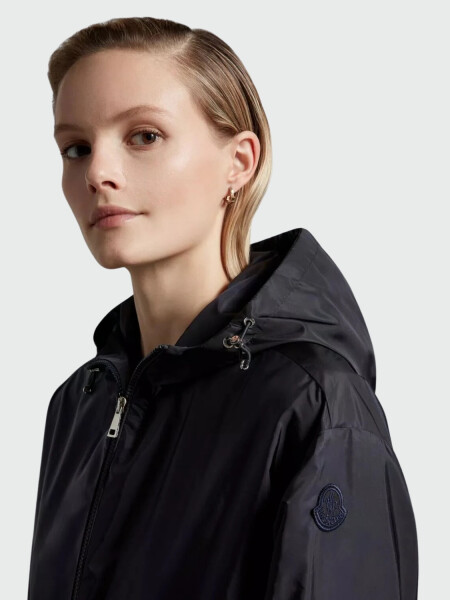 Moncler -Campera de nylon impermeable con capucha, Wete Azul