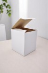 Caja flexi plegable 10x10x12 cm. BLANCO