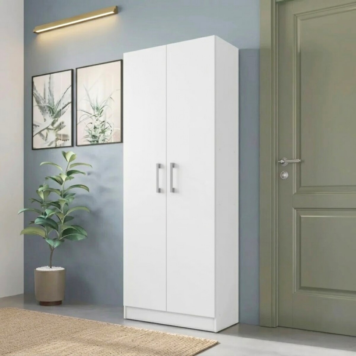 Armario Multiuso 2 Puertas Lavanda Blanco 