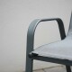 Set x2 Silla De Jardín De Metal Y Textilina Apilable con Apoyabrazos GRIS