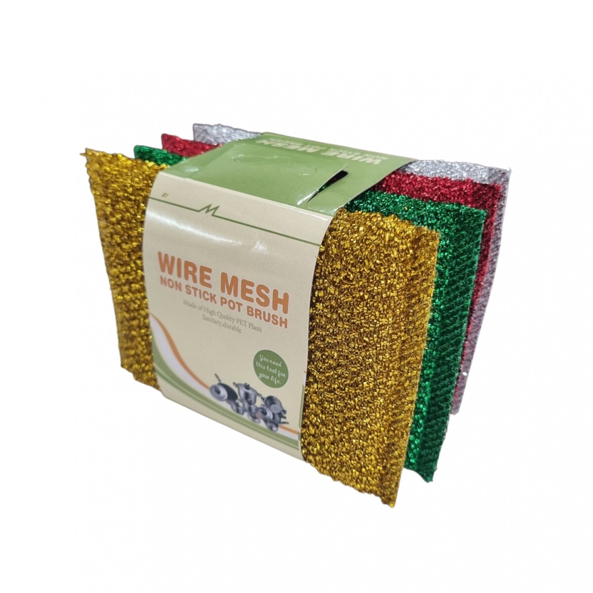 Esponja cocina metalizada x 4 unidades 