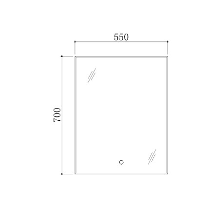 Espejo Baño 55X70 Con Luz Led Y Sistema Anticorrosion. Luz dimerizable neutra, fría y cálida. 000
