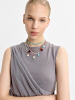 Set De Collares Con Borlas multicolor