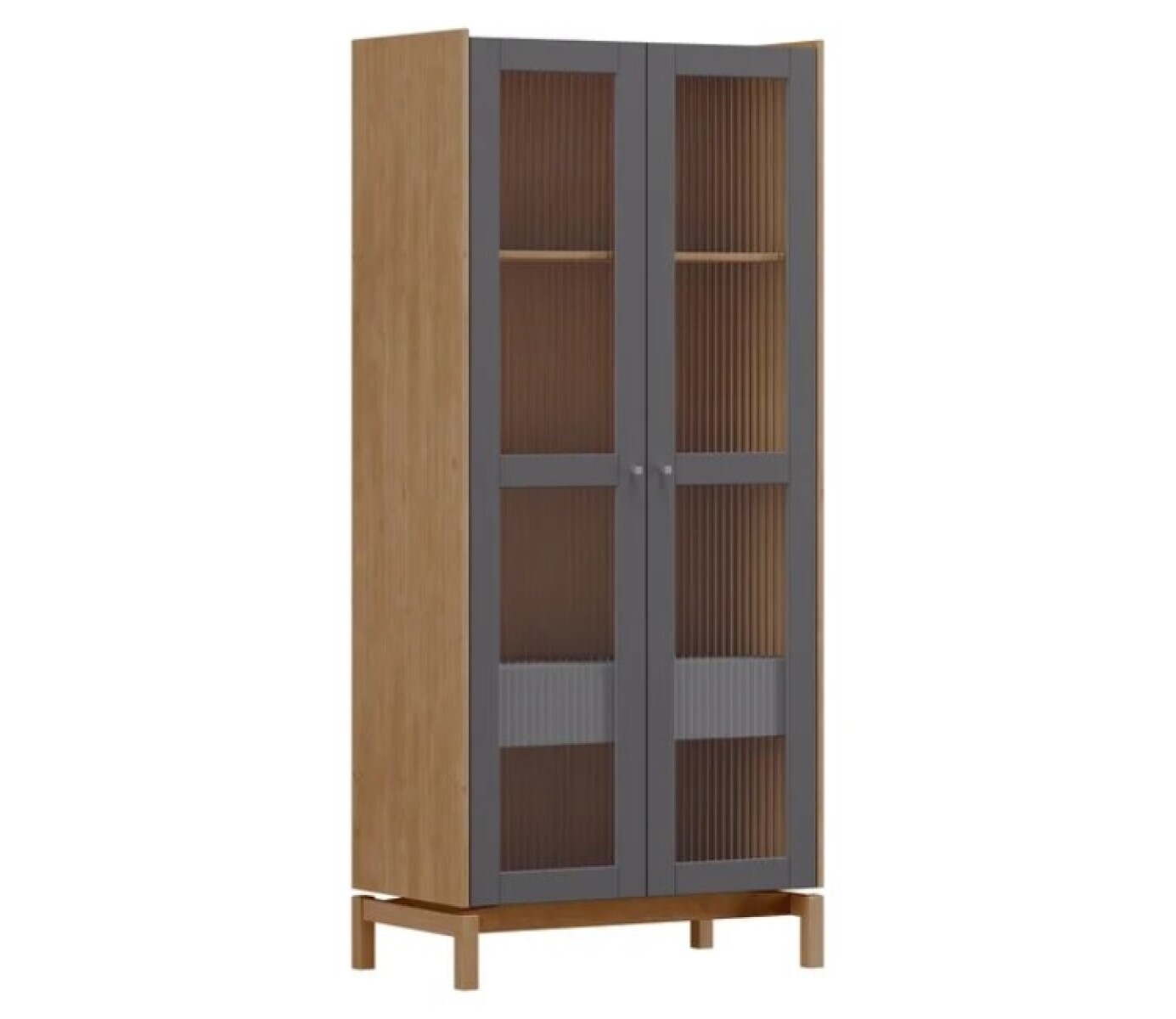 Vitrina Barcelona 2 Puertas 1 Cajon 1,80 2157uc Tauari/conc 