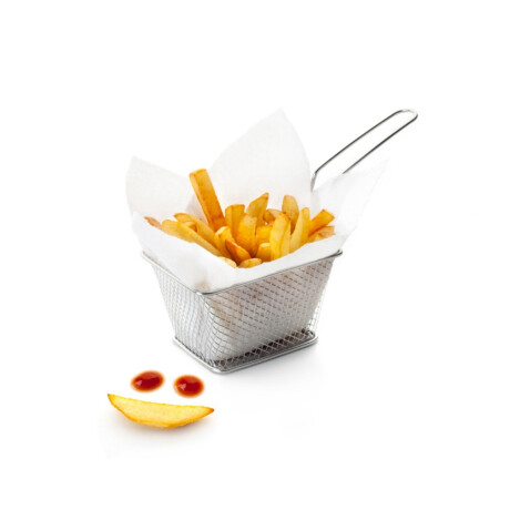 Mini Canasto Papas Fritas Rectangular 9x10x.5cm Ibili Mini Canasto Papas Fritas Rectangular 9x10x.5cm Ibili