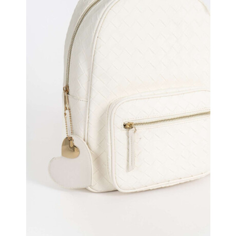 Mochila Trenzada Blanco Crudo