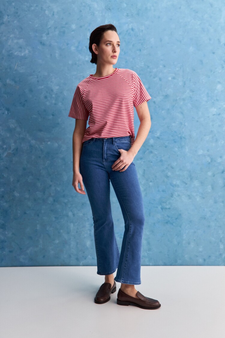 REMERA SCALA Blanco/Rojo