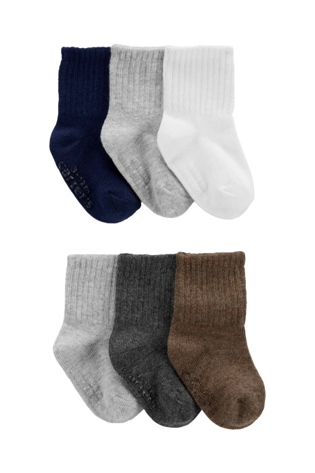 Pack seis pares de medias antideslizantes. Talle 2/4T Pack seis pares de medias antideslizantes. Talle 2/4T