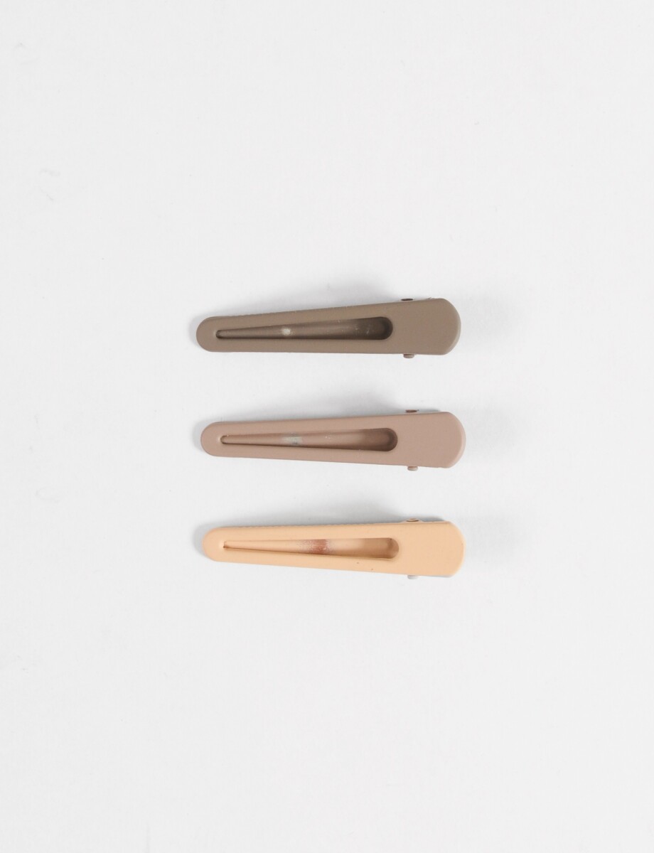 Set de 3 horquillas básicas - multicolor 