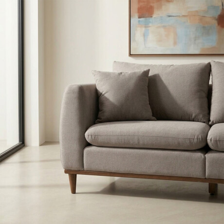 Sofá Vicenzo - Microfibra - 3 cuerpos FX4-11 (Tostado)