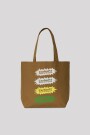 Canvas Graphic Tote Marron