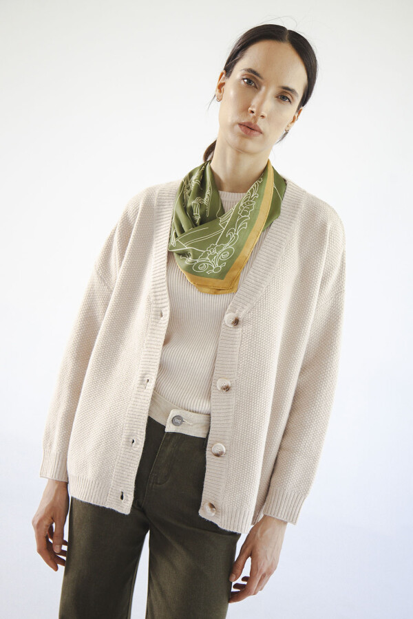 CARDIGAN FERGIE BEIGE