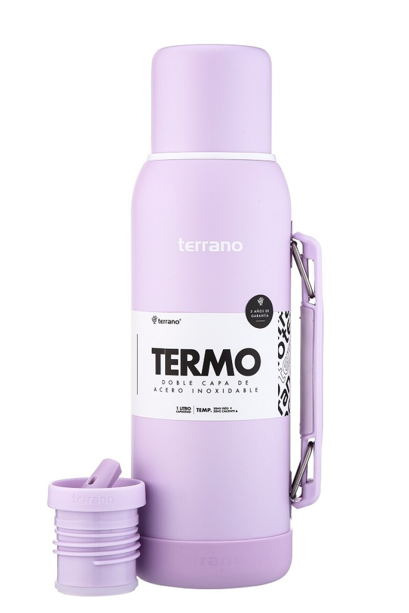 TERMO TERRANO NEW 1LT CON MANIJA PREMIUM LILA