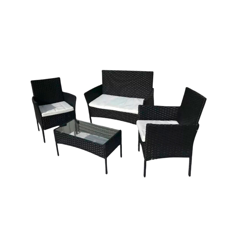 Juego Jardin Rattan 3 Sillones + Mesa Exterior Juego Jardin Rattan 3 Sillones + Mesa Exterior