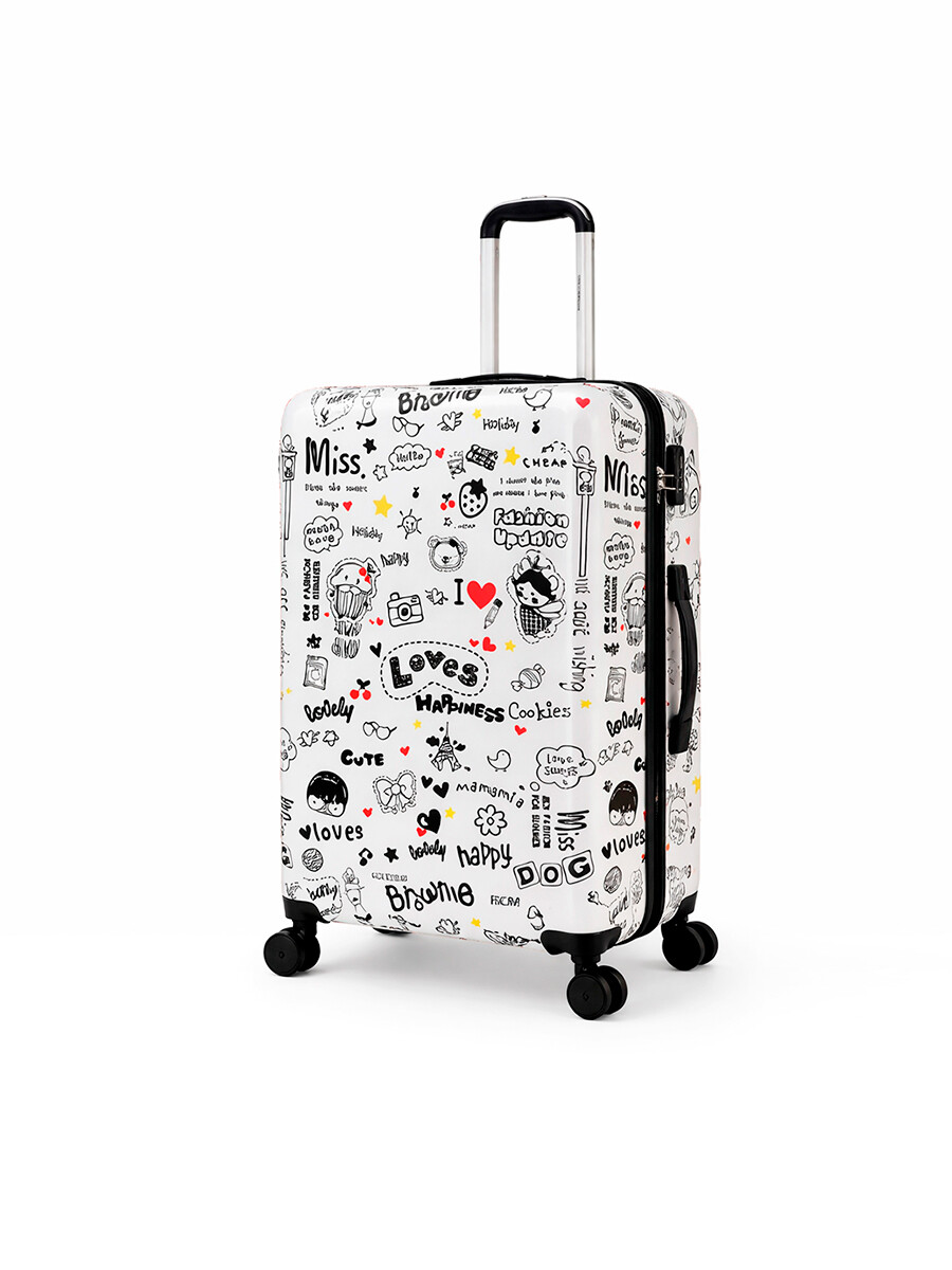 VALIJA PRINT GRAFITI - BLANCO 