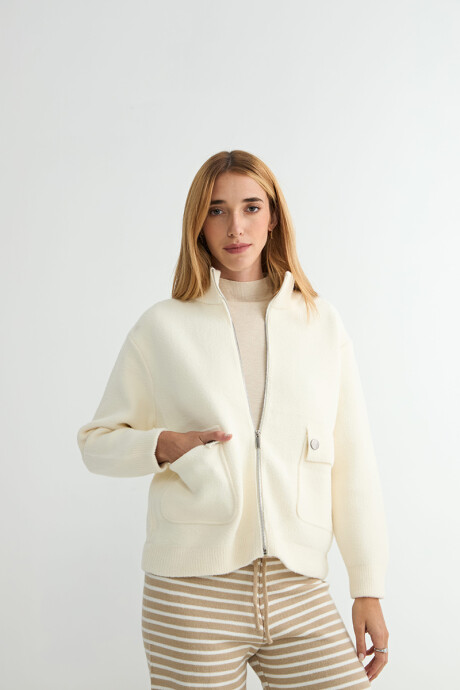 ABRIGO GENTIANA C/CIERRE CRUDO