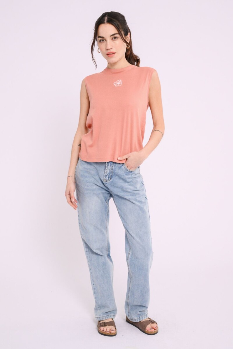 Musculosa estampada Terracota