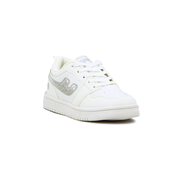 Austral Calzado Deportivo Galactic C Niño/a Acordonado Con Velcro Blanco-plata