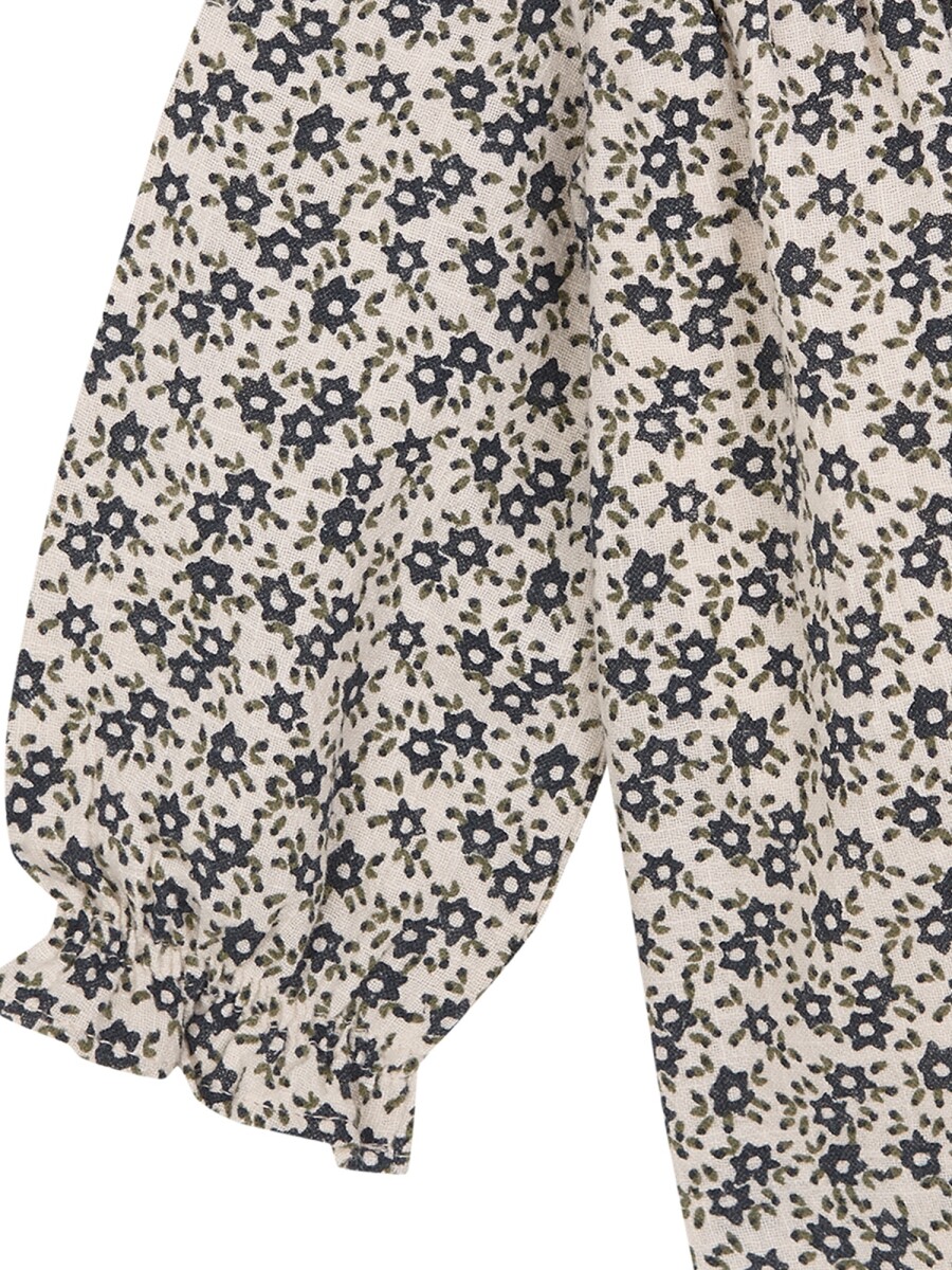 Vestido Florecitas Blanco Roto