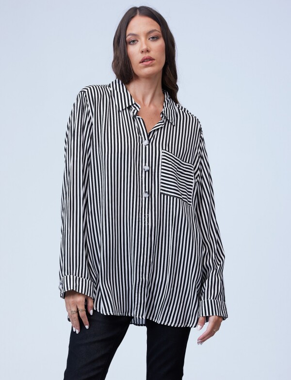 Blusa Oversize NEGRO/BLANCO